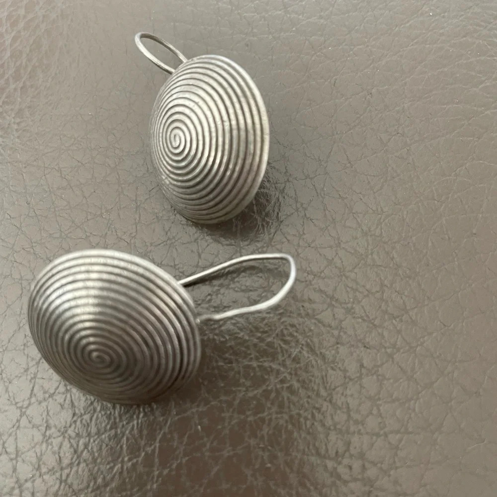 Unique Exquisite Tribal Thai Silver Earrings - Picture 3 of 3